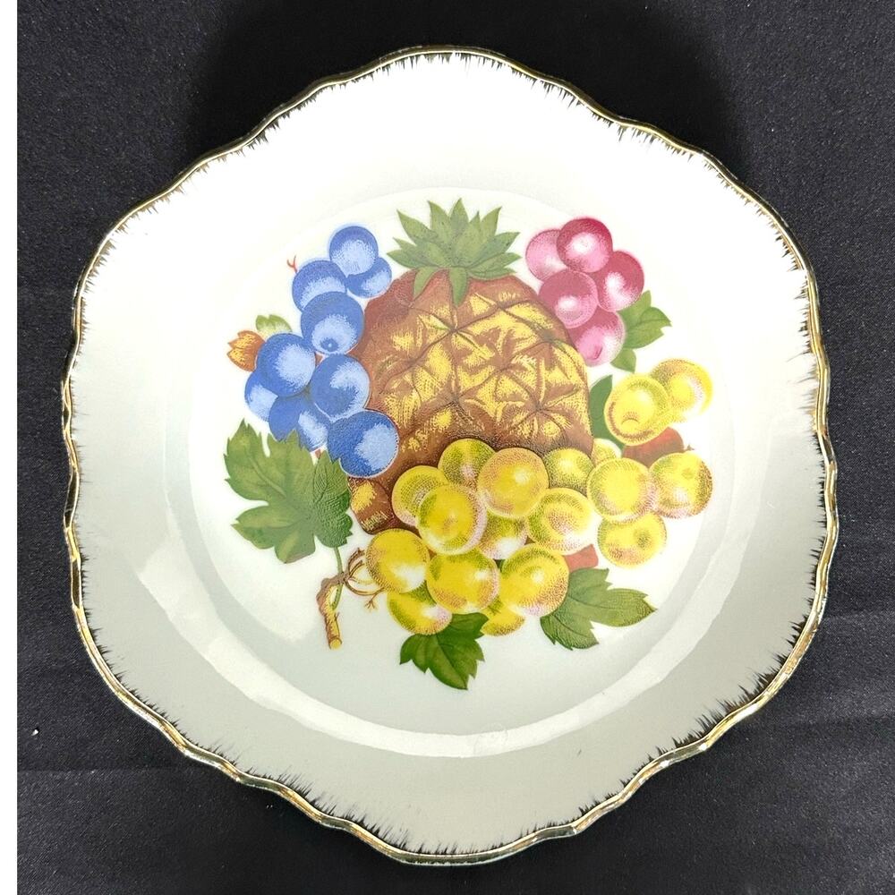 Korean Hand Painted Fruit Design Decorative Plate 7.25"